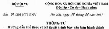 THÔNG TƯ 01